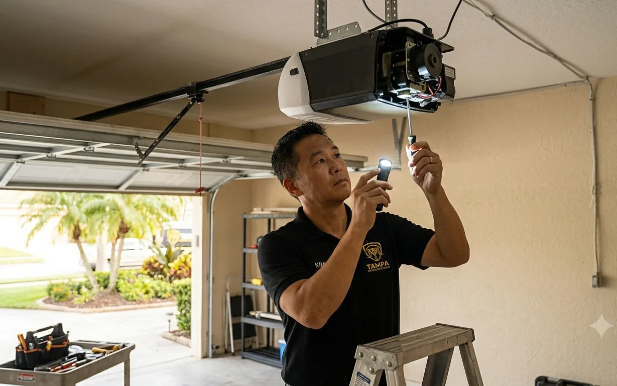 Garage door repair at a Riverview, Florida home