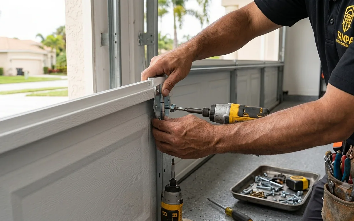 Garage door repair at a Westchase, Florida home