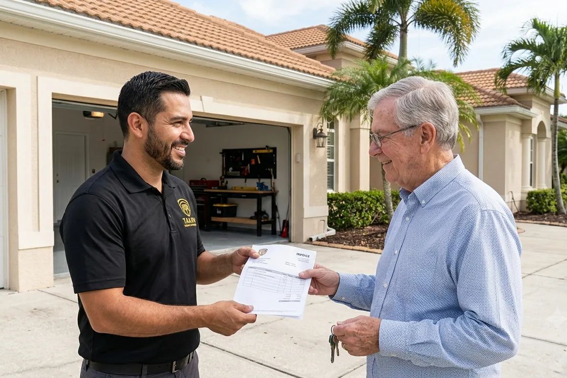 Completed garage door service in Town 'n' Country, FL